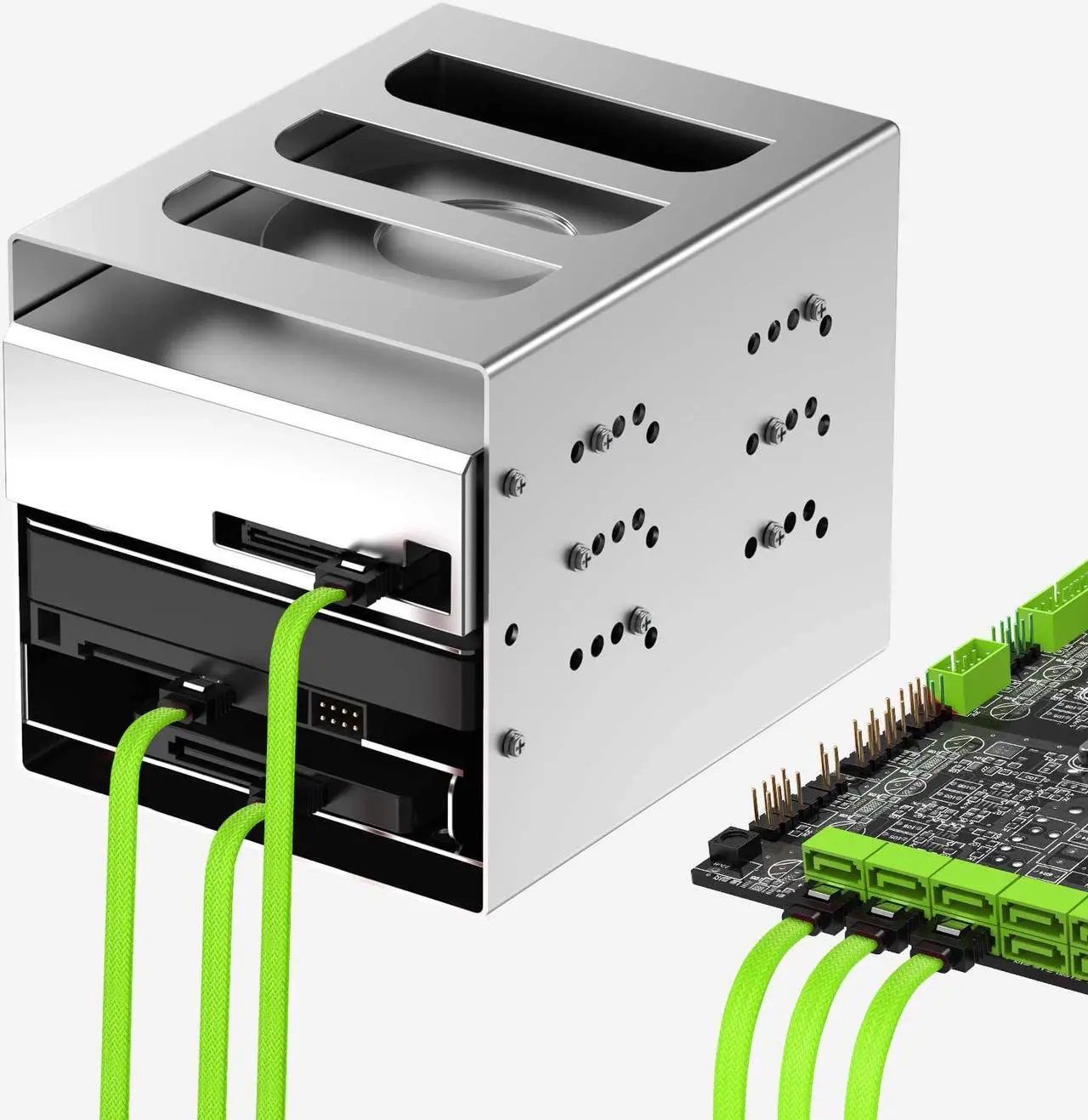 Alt view image 7 of 7 - Bailink 3 PACK SATA Cable SATA III 3 Pack 6Gbps Straight HDD SDD Nylon Braided Cable SATA Data Cable with Locking Latch 19.68 Inch for SATA HDD, SSD, CD Driver, CD Writer, Green