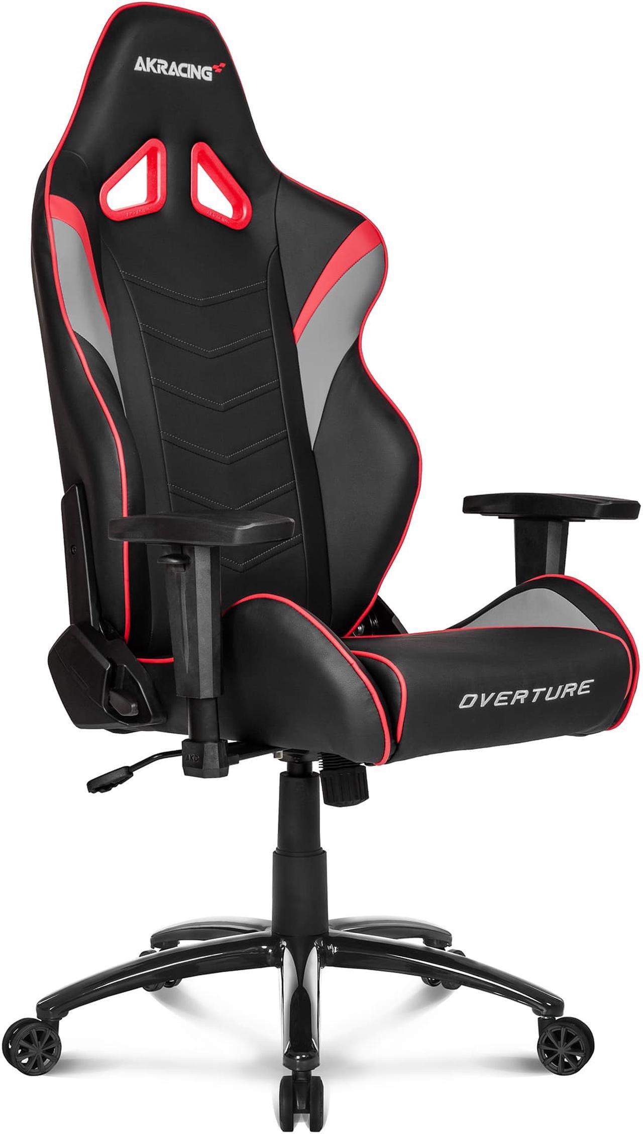 Alt view image 2 of 8 - AKRacing Overture Series Super-Premium Gaming Chair with High Backrest, Recliner, Swivel, Tilt, Rocker and Seat Height Adjustment Mechanisms with 5/10 - Red