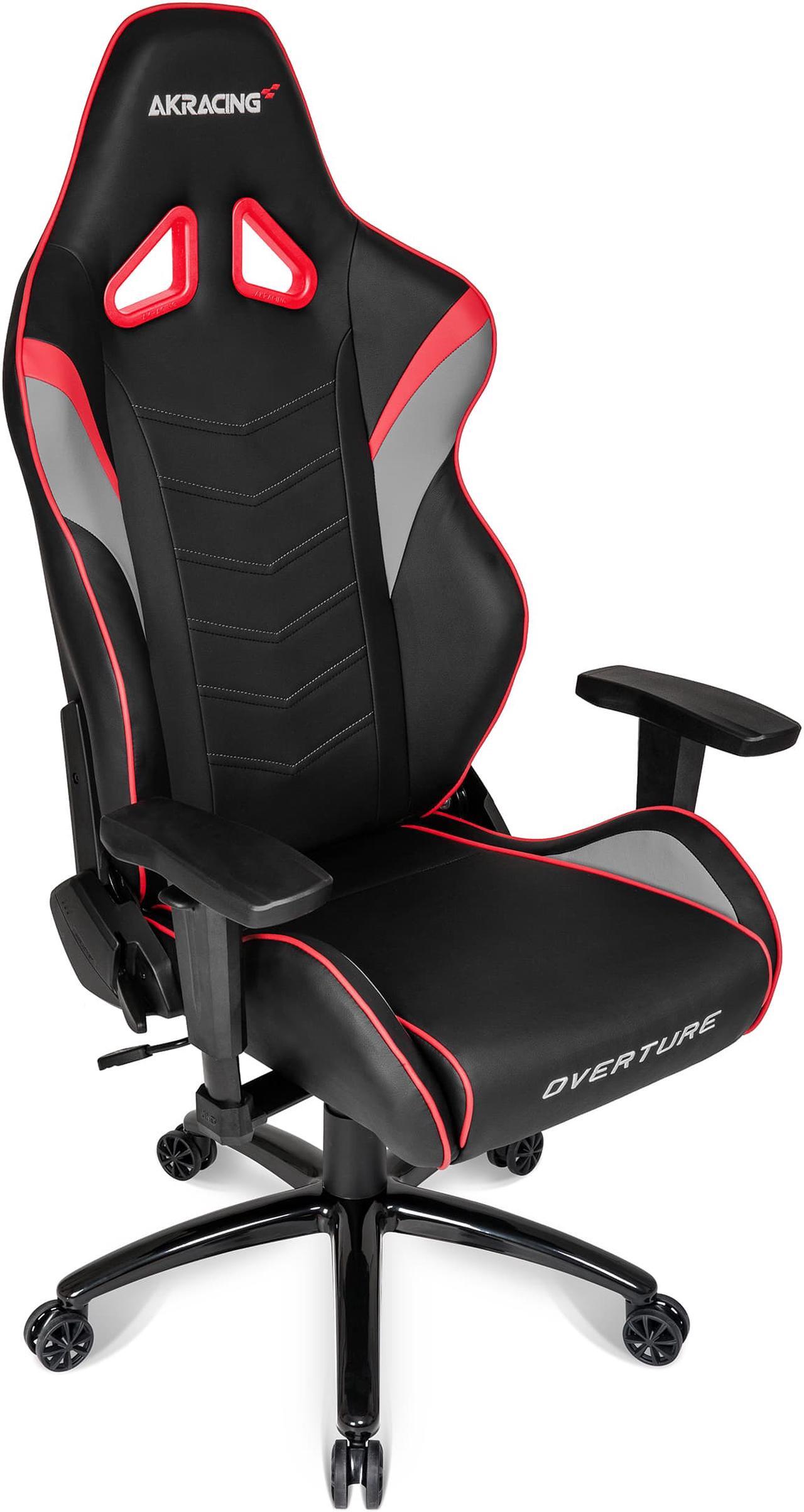 Alt view image 7 of 8 - AKRacing Overture Series Super-Premium Gaming Chair with High Backrest, Recliner, Swivel, Tilt, Rocker and Seat Height Adjustment Mechanisms with 5/10 - Red