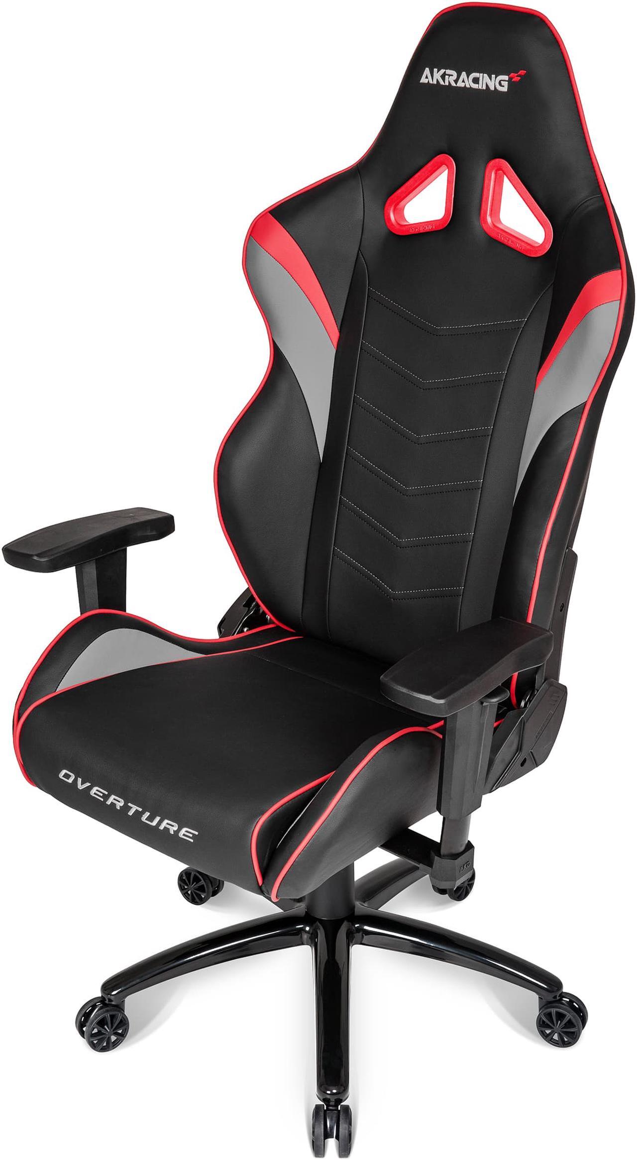 Alt view image 4 of 8 - AKRacing Overture Series Super-Premium Gaming Chair with High Backrest, Recliner, Swivel, Tilt, Rocker and Seat Height Adjustment Mechanisms with 5/10 - Red
