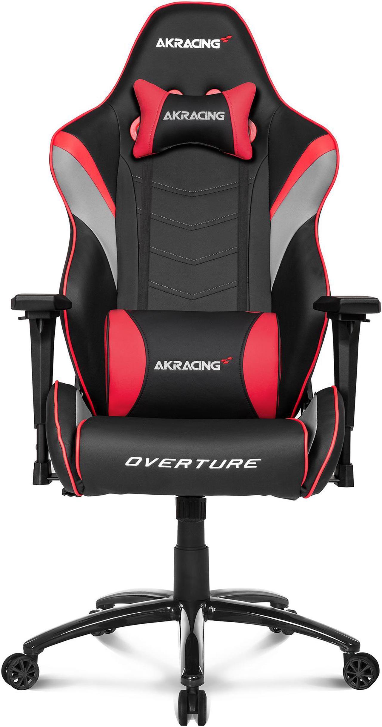Main image of AKRacing Overture Series Super-Premium Gaming Chair with High Backrest, Recliner, Swivel, Tilt, Rocker and Seat Height Adjustment Mechanisms with 5/10 - Red