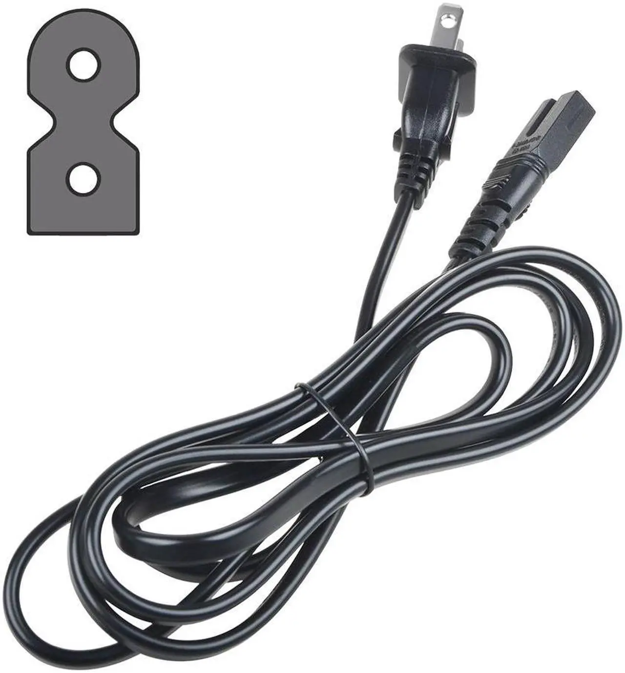Main image of ABLEGRID 5ft AC 120V 60Hz 20W Power Cord Outlet Socket Cable Plug Lead For Sony SA-CT60BT SACT60BT SA-CT60 Active Speaker System Bluetooth Sound Bar (NOT fit AC 220-240V)