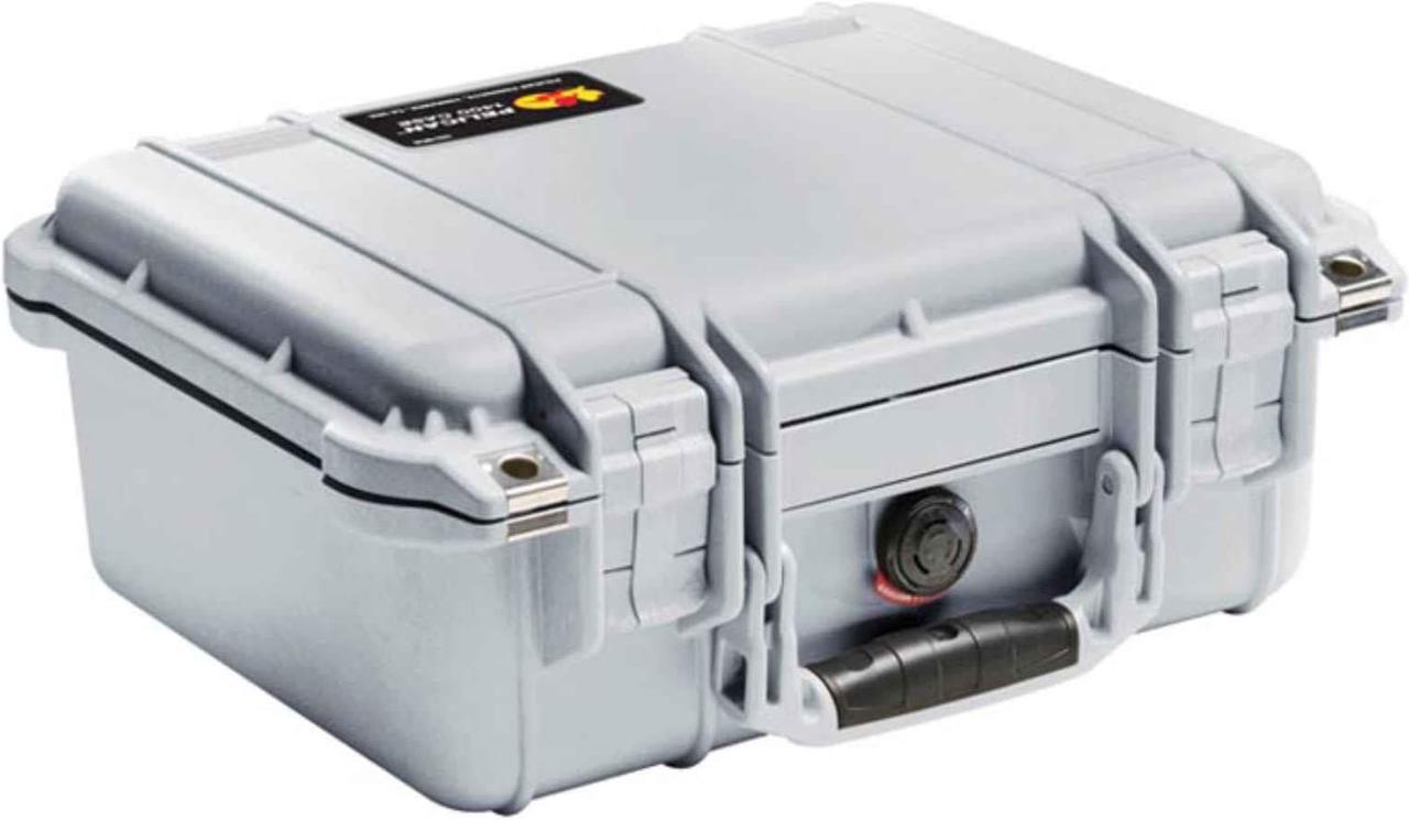 Alt view image 6 of 10 - Pelican 1400 Case with Foam (Silver)
