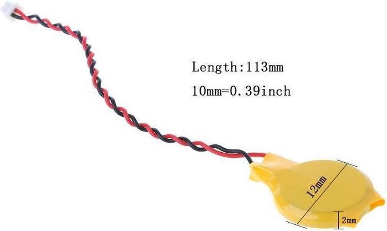 Alt view image 2 of 4 - 5pcs CR2032 2032 Battery With Wire Disassemble Battery Wire 2 pin Laptop Motherboard BIOS CMOS Battery