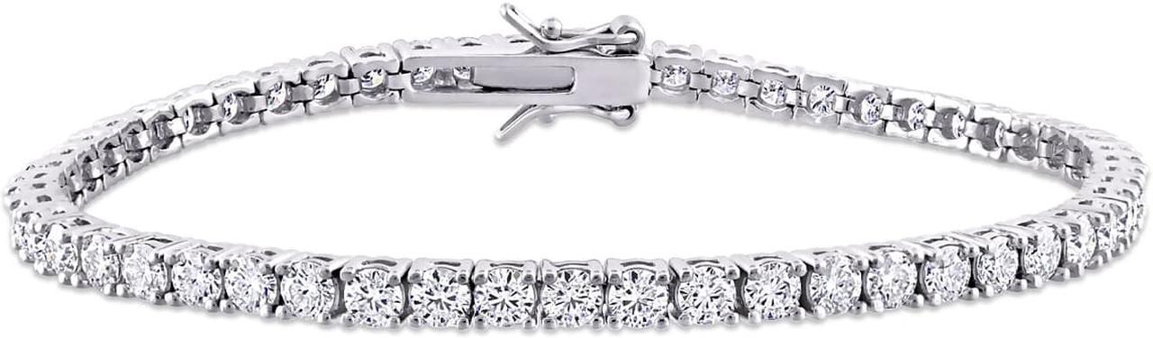 5.60 Carat (ctw) Lab-Created Moissanite Tennis Bracelet in Sterling Silver