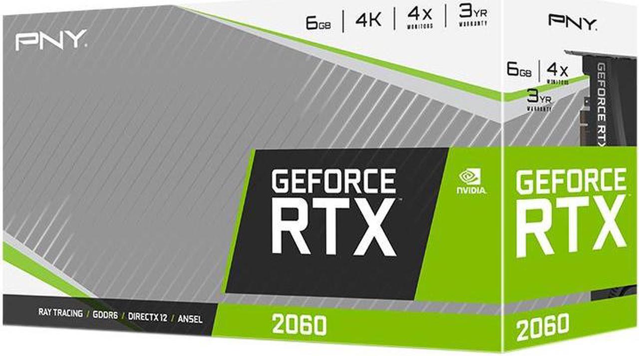 Alt view image 4 of 15 - PNY GeForce RTX 2060 Graphic Card - 1.37 GHz Core - 1.68 GHz Boost Clock - 6 GB GDDR6 - Full-height - Dual Slot Space Required