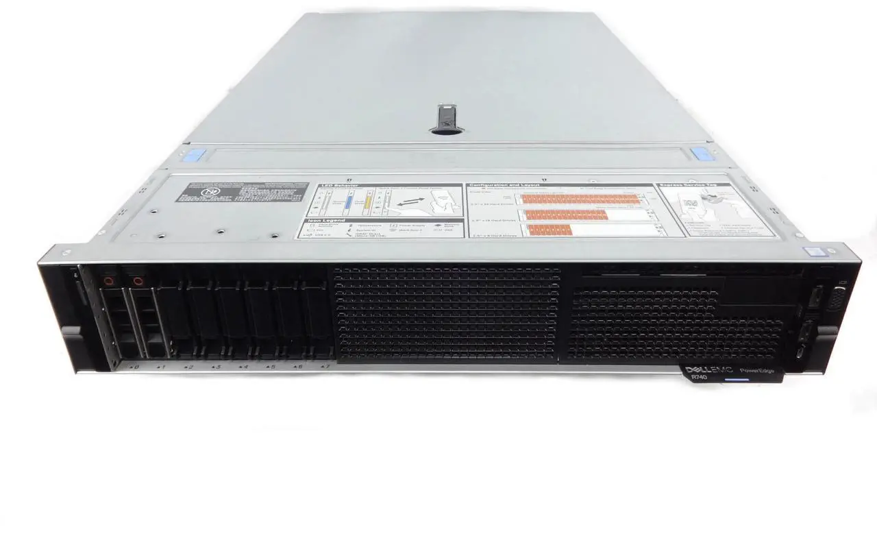 Main image of Dell Poweredge R740 8x2.5 16Core Server 2xSilver 4110 2.1GHZ 64GB DDR4 2133 RAM 2x1.2TB 12G SAS 10K PERC H730P Redundant Power Supplies