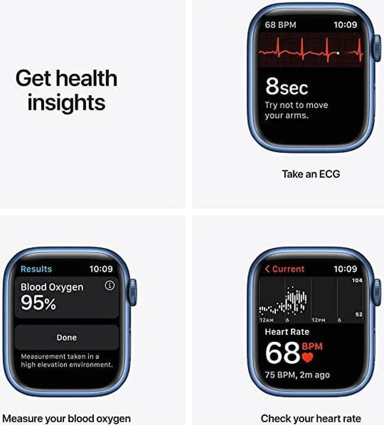 Alt view image 2 of 9 - APPLE WATCH SERIES 7 GPS LTE 41mm BLUE ALUMINUM CASE ABYSS BLUE SPORT BAND
