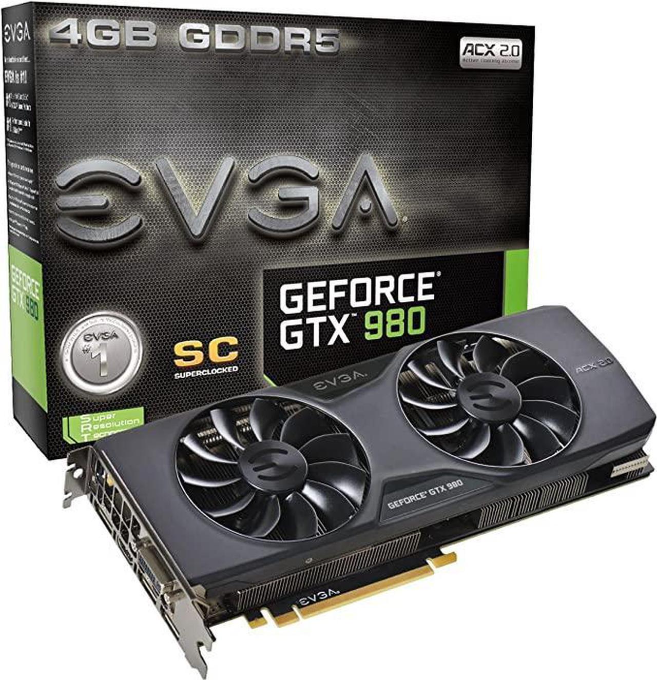 Alt view image 11 of 14 - EVGA GeForce GTX 980 04G-P4-2983-KR 4GB SC GAMING w/ACX 2.0, 26% Cooler and 36% Quieter Cooling Graphics Card