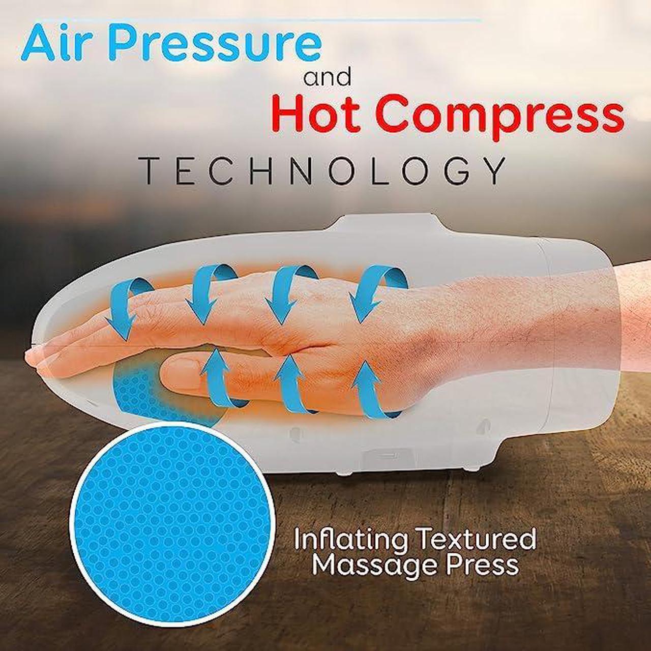 Alt view image 2 of 4 - SereneLife Electric Compression Hand Massager SLHNDMSG85 - BLACK