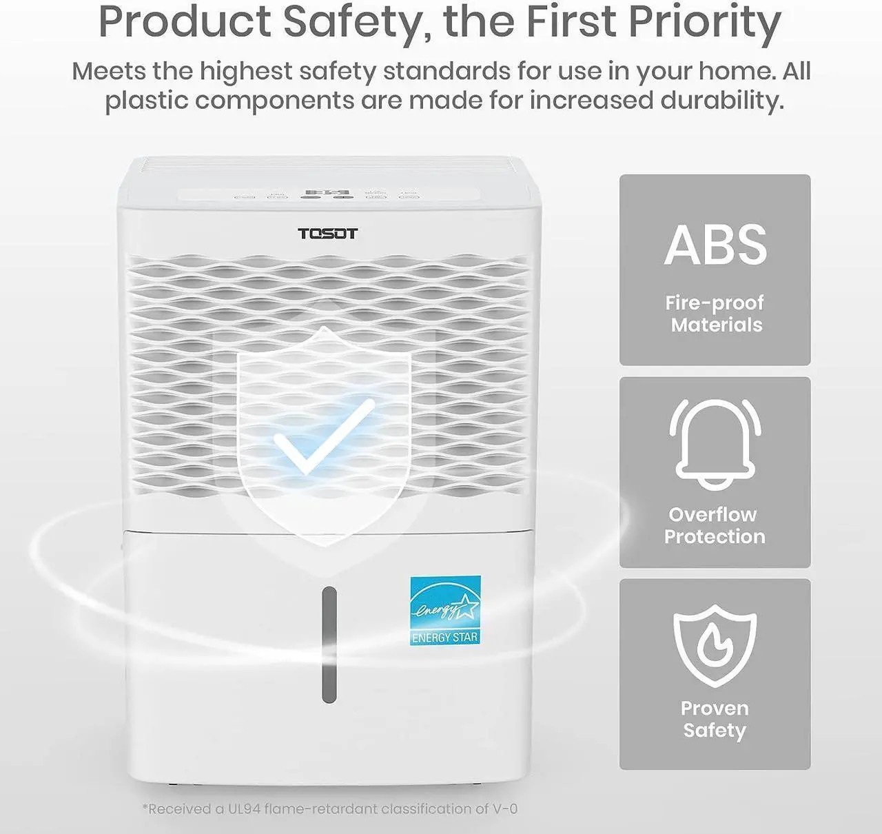 Alt view image 4 of 5 - TOSOT 35 Pint 3,000 Sq Ft Dehumidifier GDN35BB-A3EBA2A