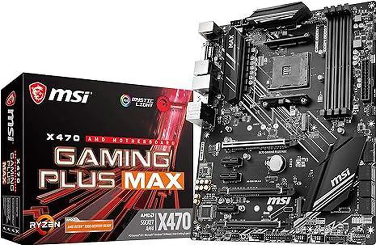 Alt view image 7 of 10 - MSI X470 GAMING PLUS MAX AM4 AMD X470 SATA 6Gb/s ATX AMD Motherboard