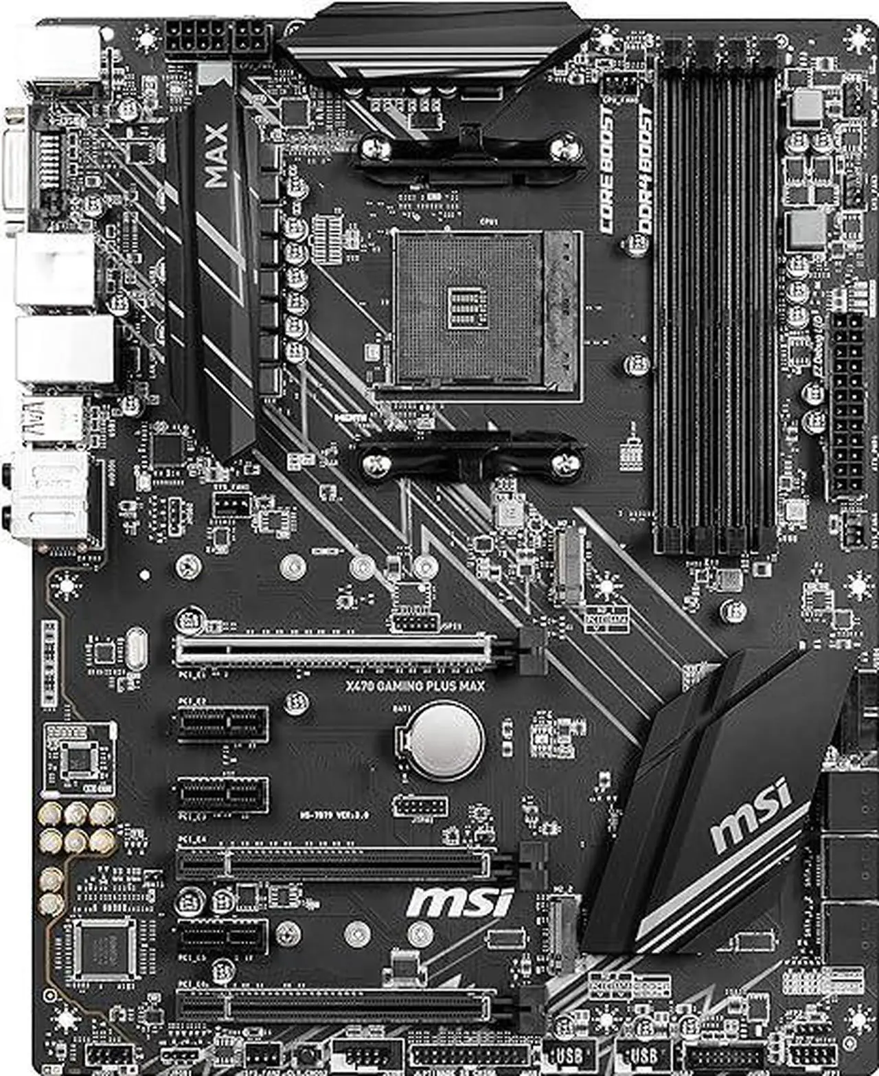 Alt view image 9 of 10 - MSI X470 GAMING PLUS MAX AM4 AMD X470 SATA 6Gb/s ATX AMD Motherboard