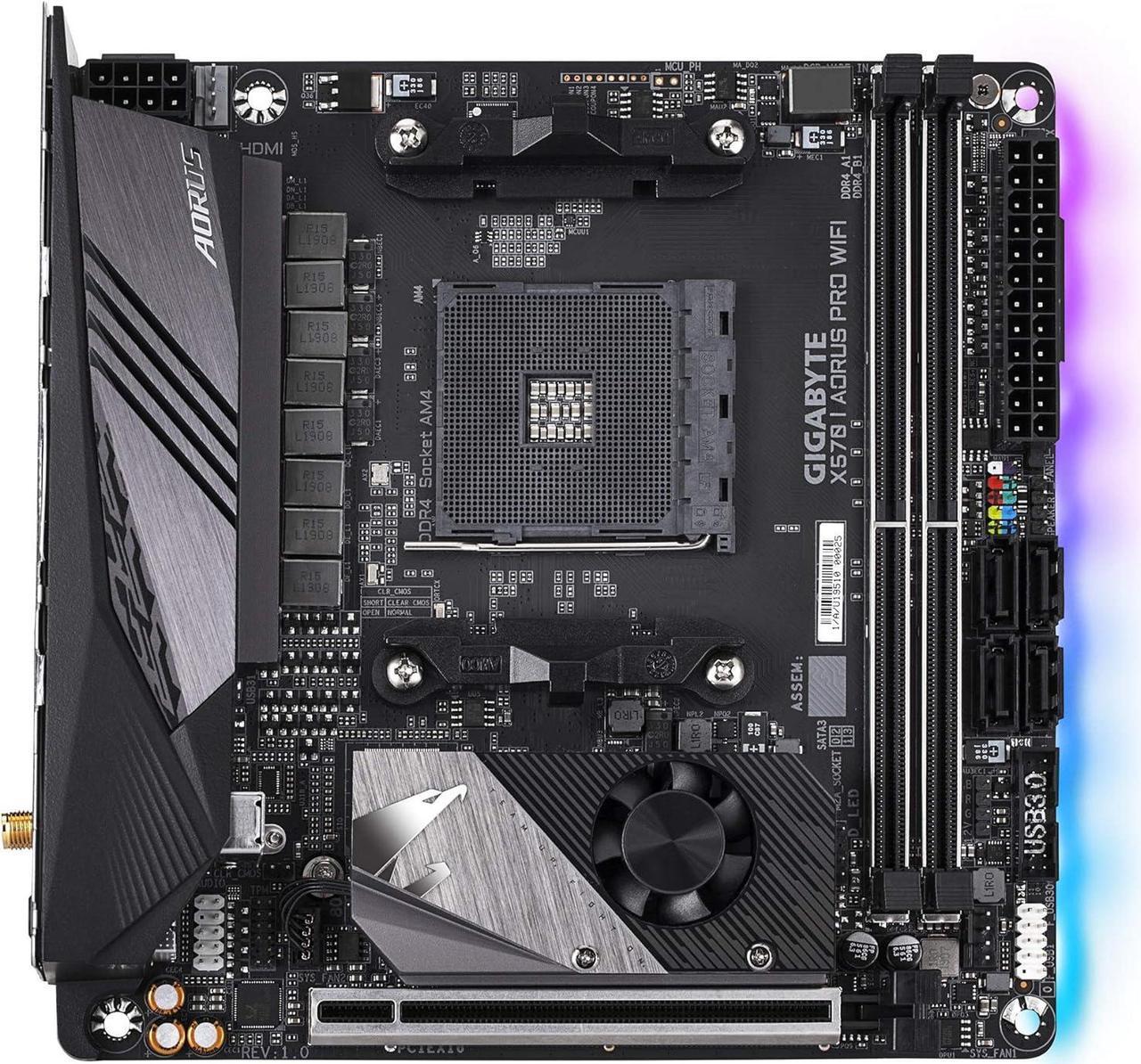 Alt view image 7 of 10 - GIGABYTE X570 I AORUS Pro Wi-Fi AMD AM4 ITX Motherboard