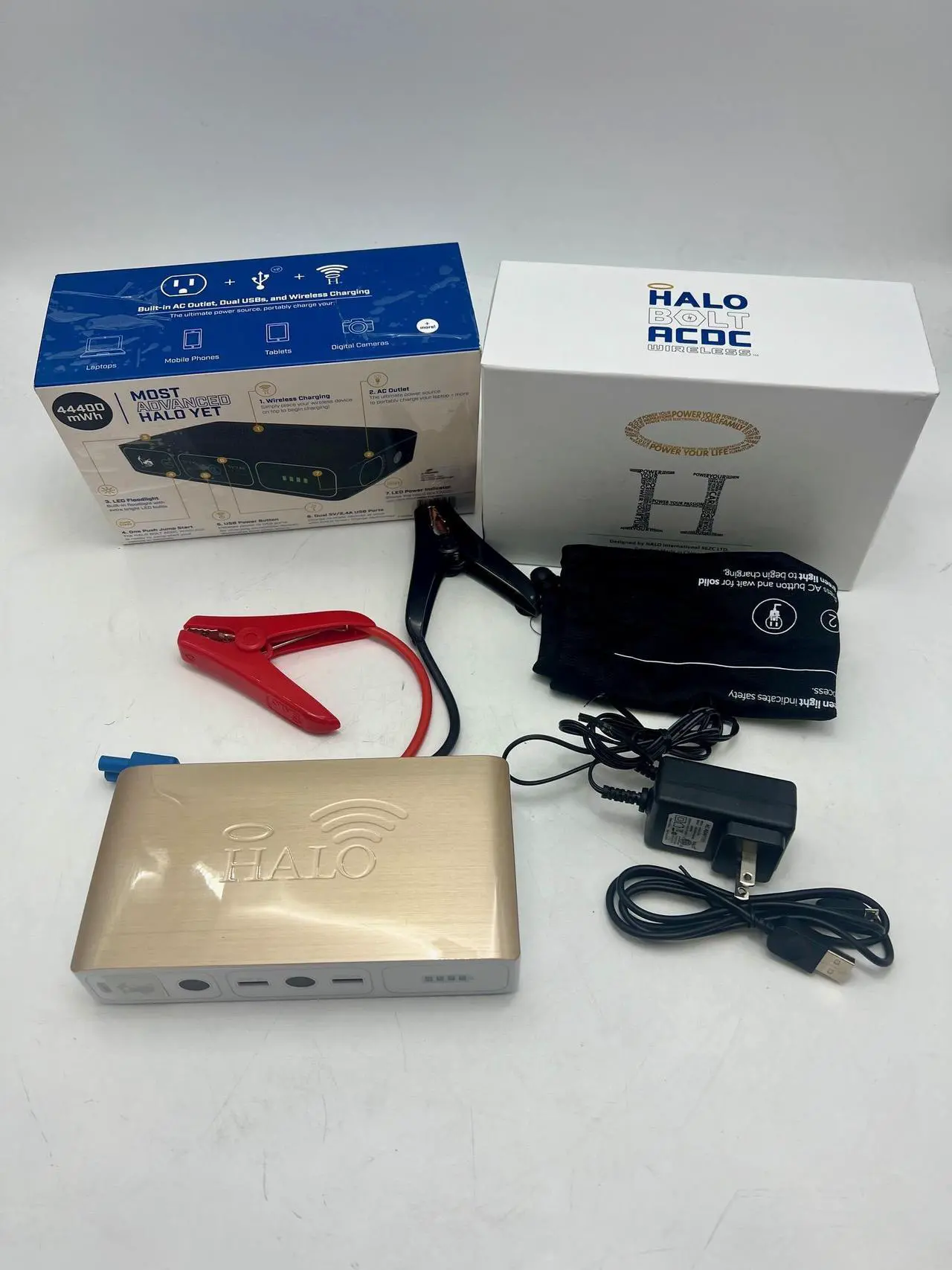 Refurbished: HALO BOLT ACDC 58830 Portable Power Jump Starter - MARBLE ...