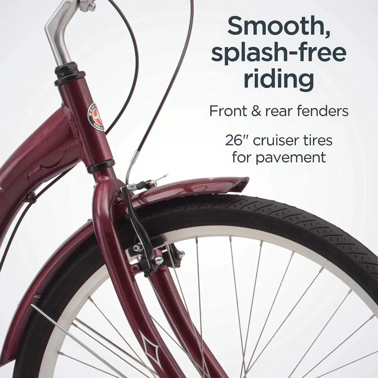 Alt view image 3 of 5 - Schwinn Meridian Adult Tricycle 26" Wheels, Basket, 1-Speed S4002 - Black Cherry