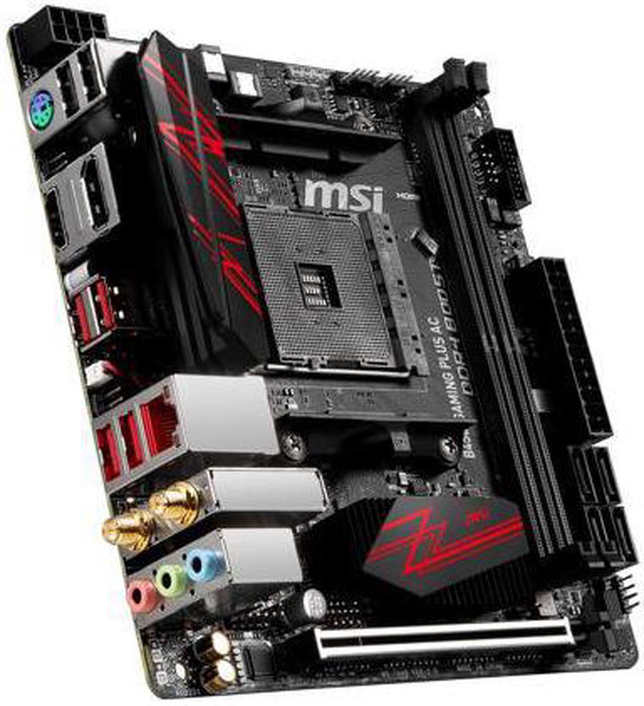 Alt view image 4 of 12 - MSI PERFORMANCE GAMING B450I GAMING PLUS AC AM4 AMD B450 SATA 6Gb/s Mini ITX AMD Motherboard