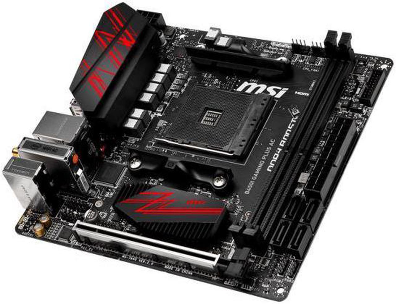Alt view image 5 of 12 - MSI PERFORMANCE GAMING B450I GAMING PLUS AC AM4 AMD B450 SATA 6Gb/s Mini ITX AMD Motherboard