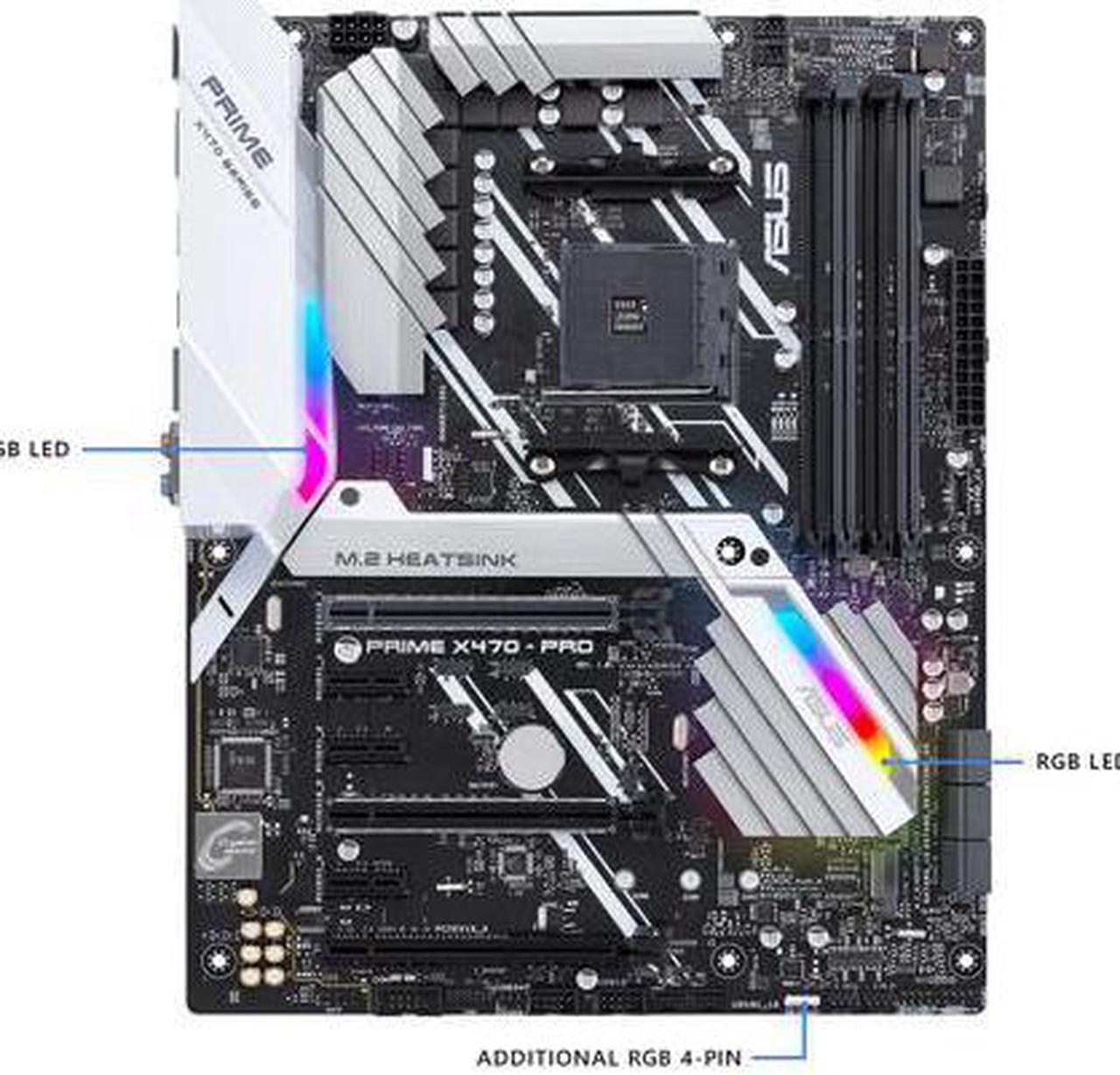 Alt view image 2 of 4 - ASUS Prime X470-Pro AM4 AMD X470 SATA 6Gb/s ATX AMD Motherboard