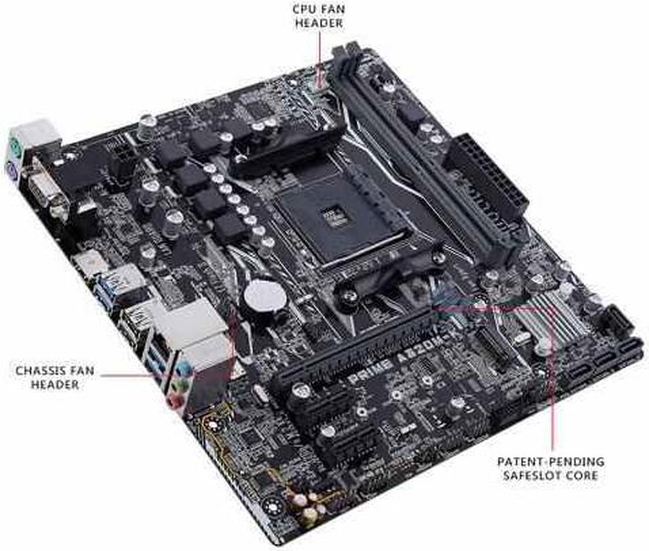 Alt view image 4 of 8 - ASUS Prime A320M-K AMD Ryzen AM4 DDR4 HDMI VGA M.2 Micro-ATX A320 Motherboard