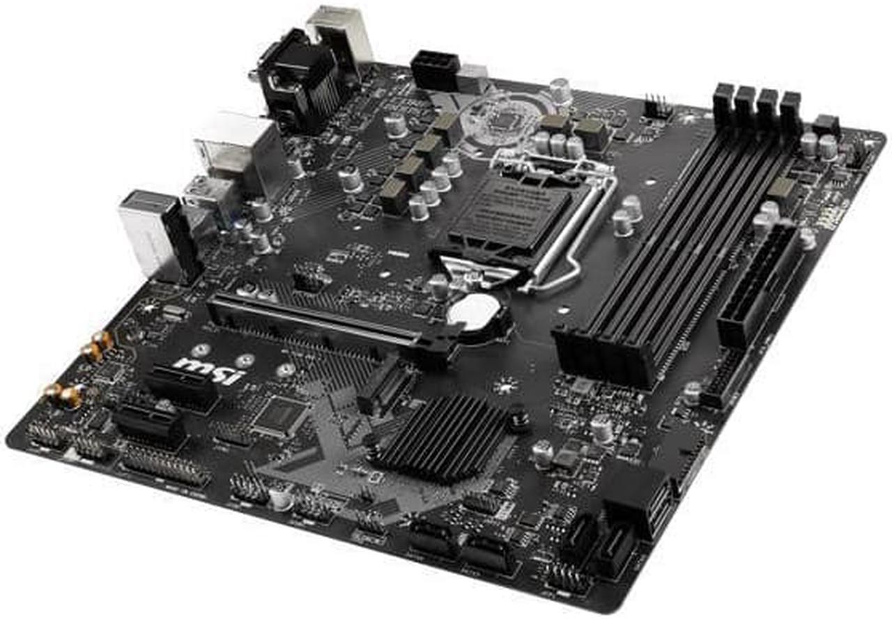 Alt view image 5 of 7 - MSI PRO B365M PRO-VDH LGA 1151 (300 Series) Intel B365 SATA 6Gb/s Micro ATX Intel Motherboard