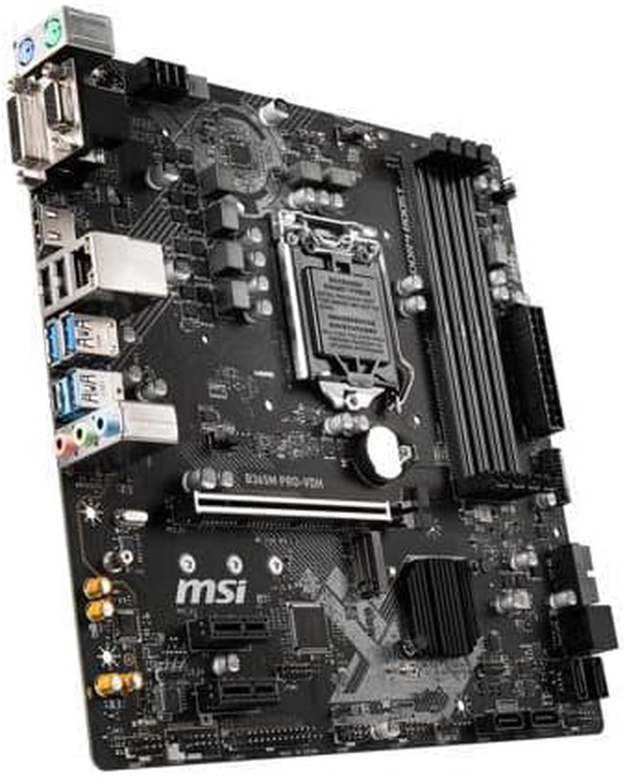Alt view image 4 of 7 - MSI PRO B365M PRO-VDH LGA 1151 (300 Series) Intel B365 SATA 6Gb/s Micro ATX Intel Motherboard