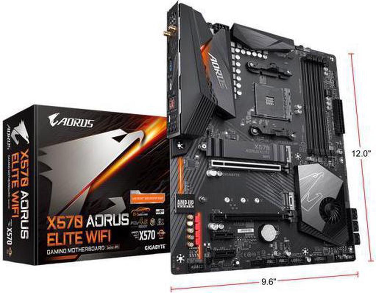 Alt view image 7 of 9 - GIGABYTE X570 AORUS ELITE WIFI AM4 AMD X570 SATA 6Gb/s ATX AMD Motherboard