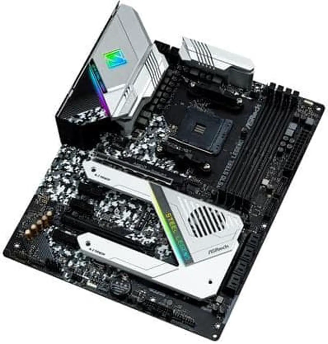 Alt view image 3 of 7 - ASRock X570 STEEL LEGEND AM4 AMD X570 SATA 6Gb/s ATX AMD Motherboard