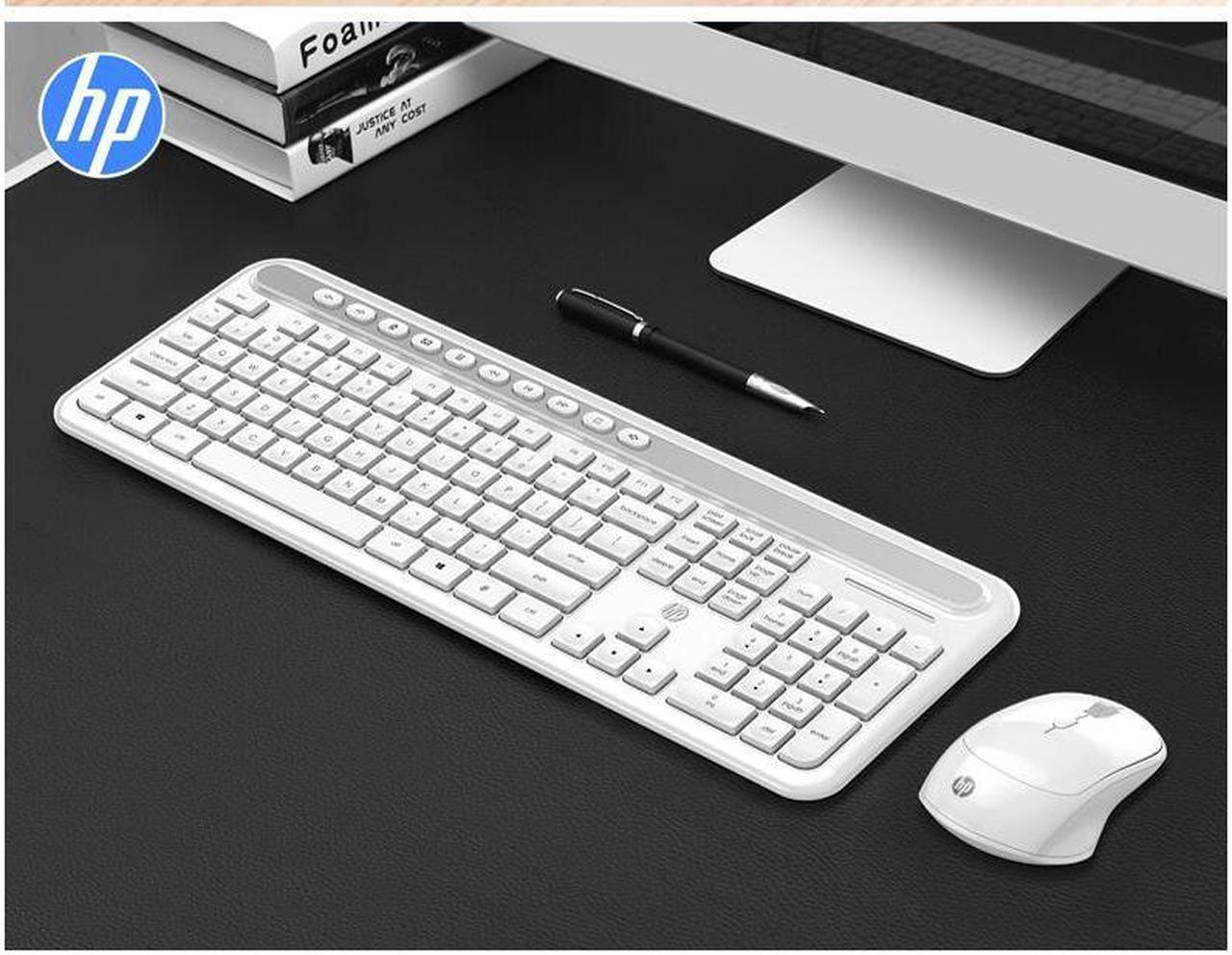 CS500  Ergonomic Design,Cool Exterior Ultra-thin 2.4Ghz Wireless Waterproof and Silent Keyboard And 2000DPI Mouse Combo For Office And Game - White