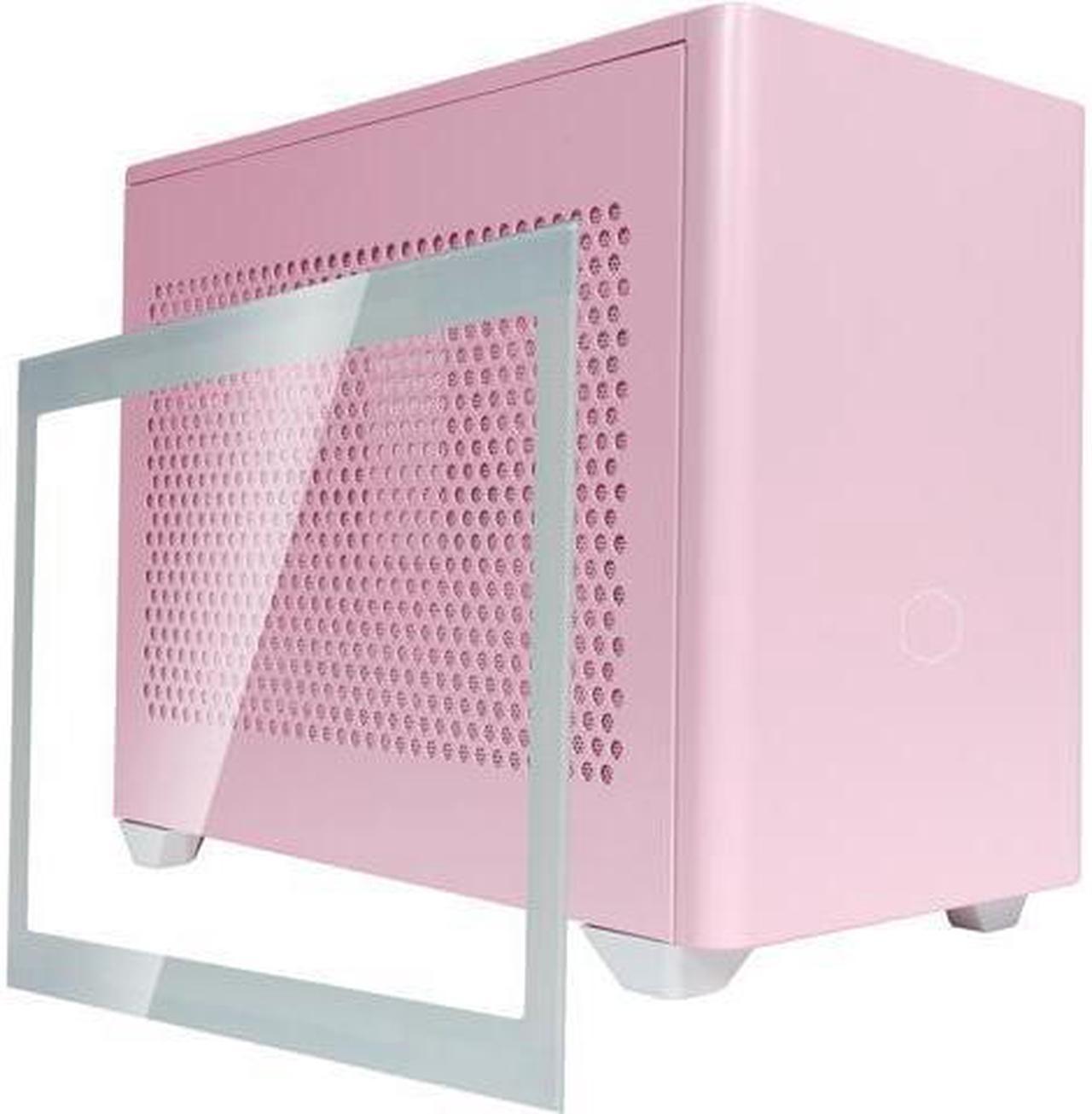 MasterBox NR200P Flamingo Pink SFF Small Form Factor Mini-ITX Case w/ Tempered Glass or Vented Panel Option, PCI Riser Cable, Triple-slot GPU, Tool-Free and 360 Degree Accessibility