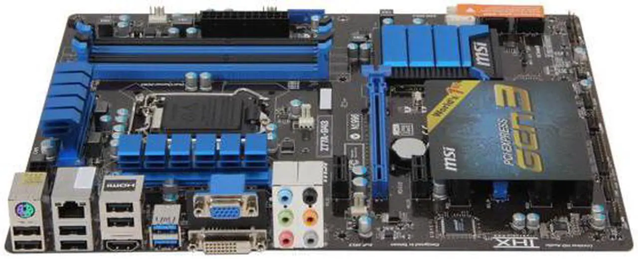 Alt view image 2 of 5 - MSI Z77A-G43 LGA 1155 Intel Z77 HDMI SATA 6Gb/s USB 3.0 ATX Intel Motherboard with UEFI BIOS