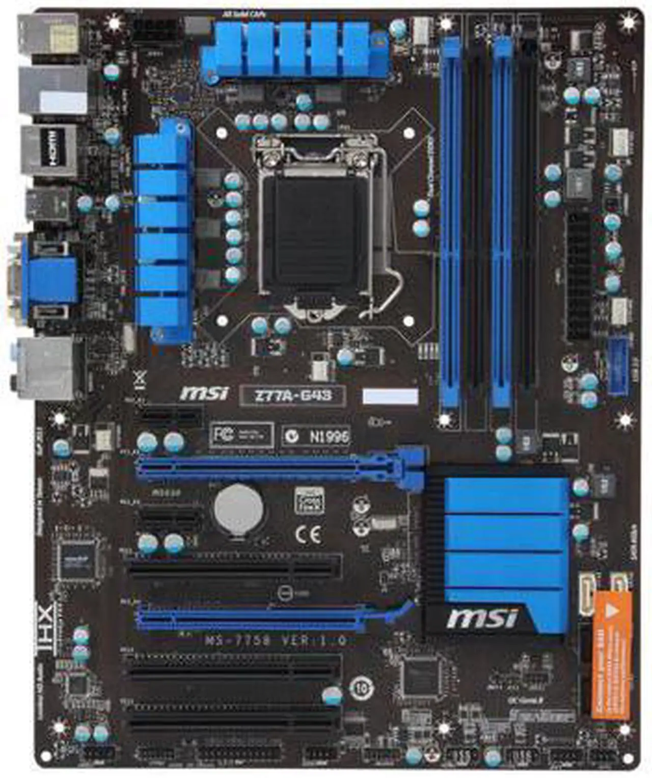 Alt view image 3 of 5 - MSI Z77A-G43 LGA 1155 Intel Z77 HDMI SATA 6Gb/s USB 3.0 ATX Intel Motherboard with UEFI BIOS