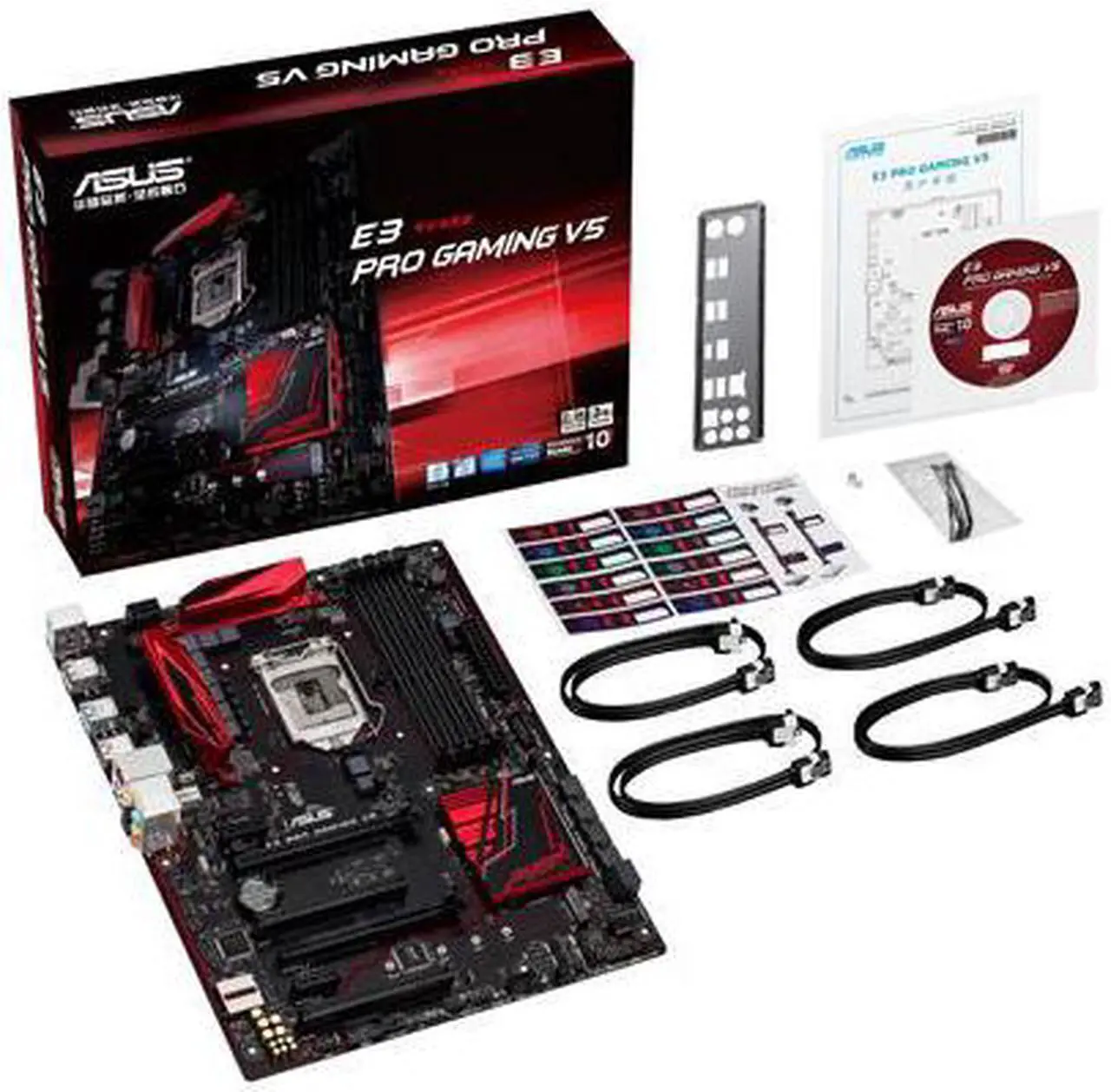 Alt view image 7 of 7 - ASUS E3 PRO GAMING V5 LGA 1151 Intel C232 SATA 6Gb/s USB 3.1 USB 3.0 ATX Intel Motherboard