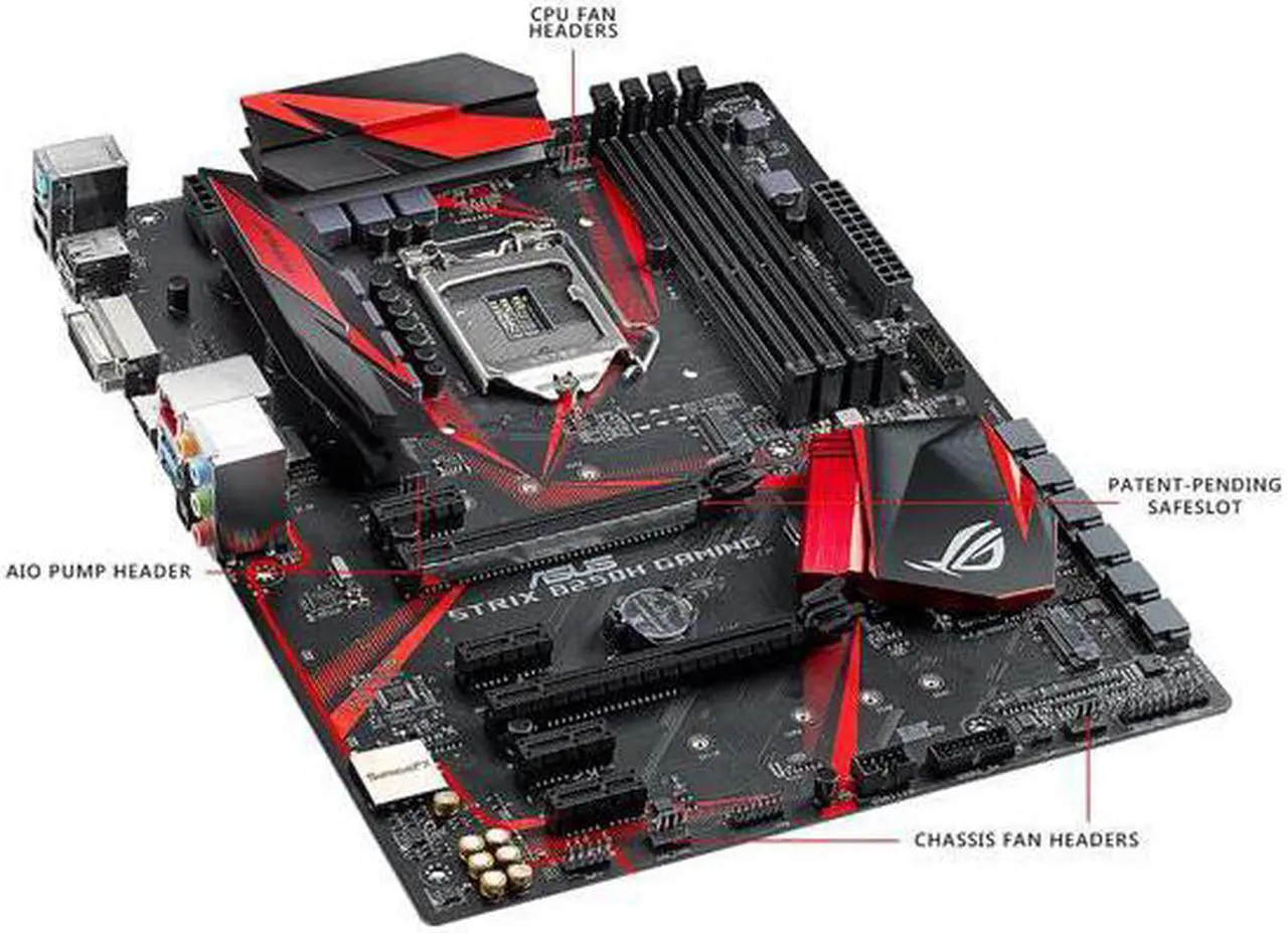 Alt view image 5 of 12 - ASUS ROG STRIX B250H GAMING LGA1151 DDR4 HDMI DVI M.2 B250 ATX Motherboard with USB 3.1