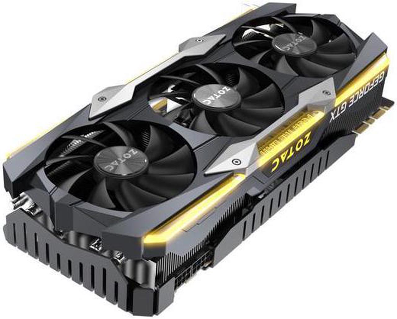 Alt view image 4 of 7 - ZOTAC GeForce GTX 1080 Ti AMP Extreme 11GB GDDR5X 352-bit Gaming Graphics Card VR Ready 16+2 Power Phase Freeze Fan Stop IceStorm Cooling Spectra Lighting ZT-P10810C-10P