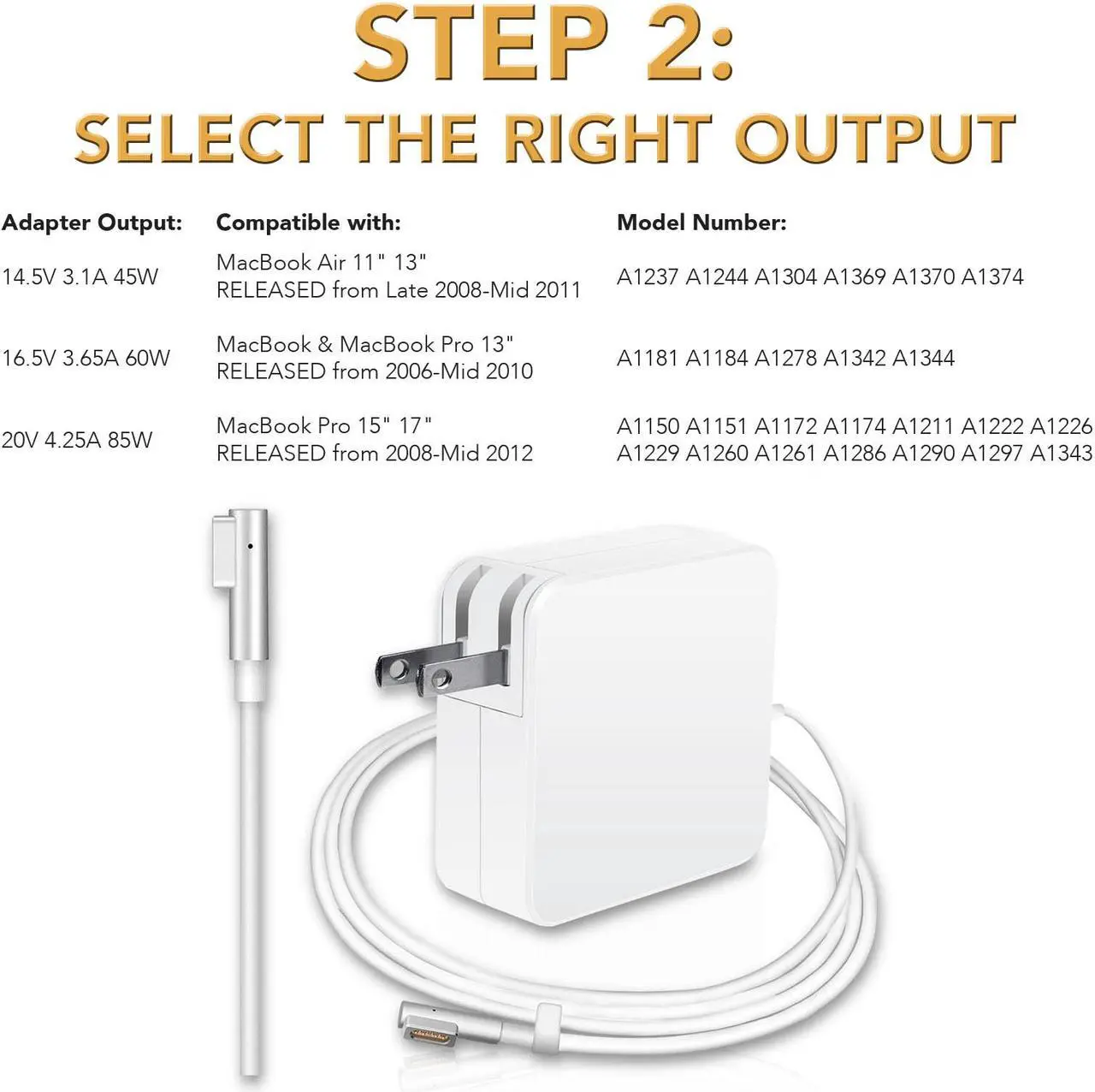 Alt view image 3 of 7 - New 60W AC Power Adapter Charger for 2007 2008 2009 2010 2011 Apple Macbook Pro 13" A1344 A1278 (ZA-APPLE-60W)