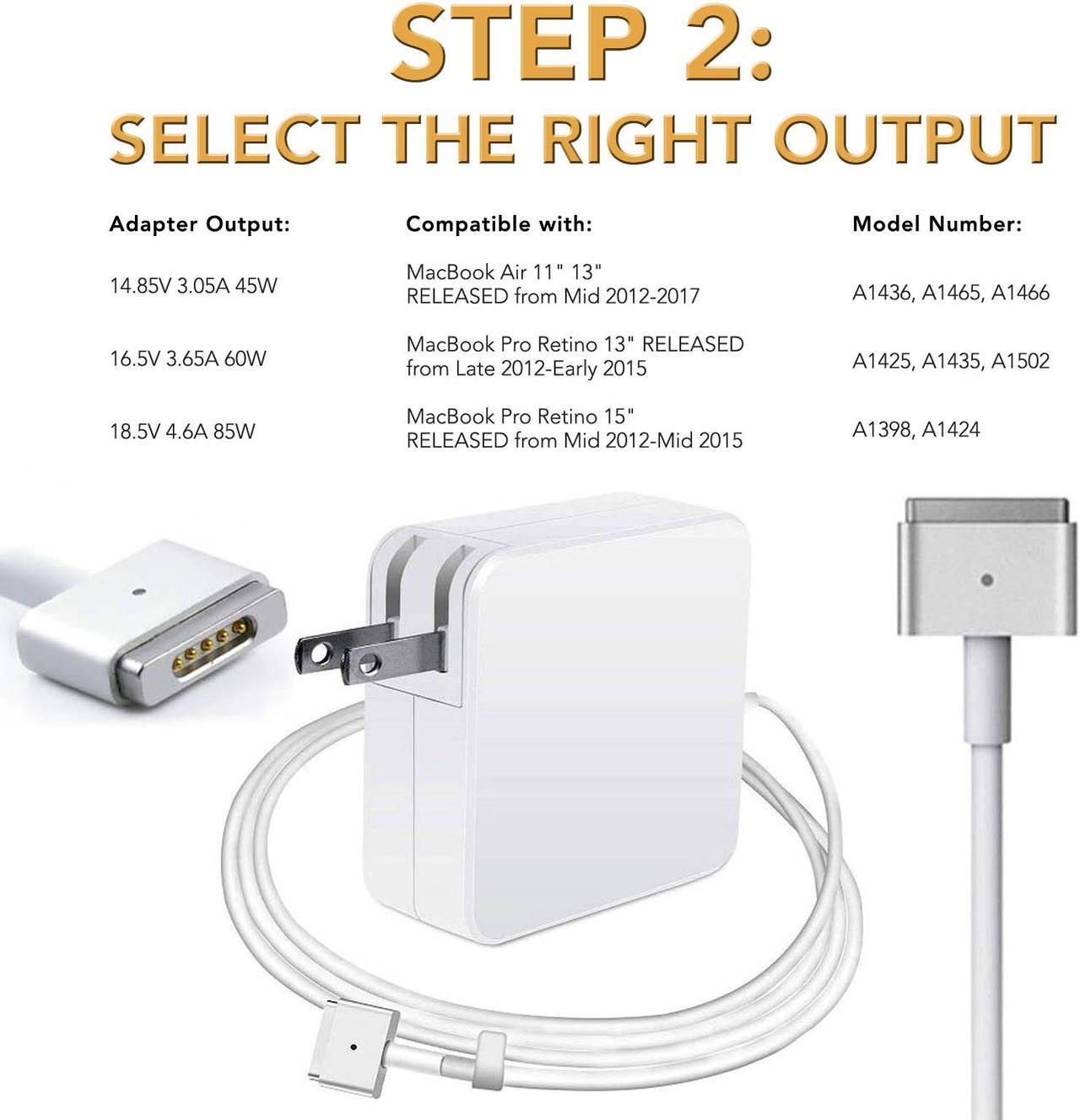 Alt view image 3 of 7 - 85W 18.5V 4.6A AC Power Charger Adapter for 2013 2014 2015 Apple MacBook Pro A1398 A1424 (After Mid 2012 Models) Laptop Power Supply Charger Cord Plug ZA-APPLE-85W-MS2