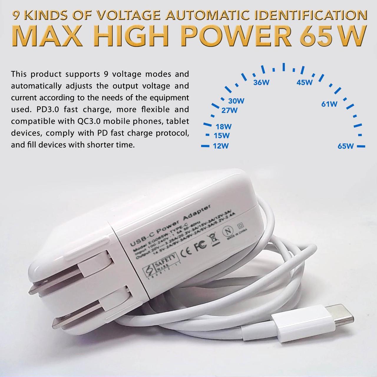 Alt view image 10 of 13 - USB Type-C Power Adapter Charger For Apple iPad Pro 11'' 12.9" MacBook Air Retina 2018