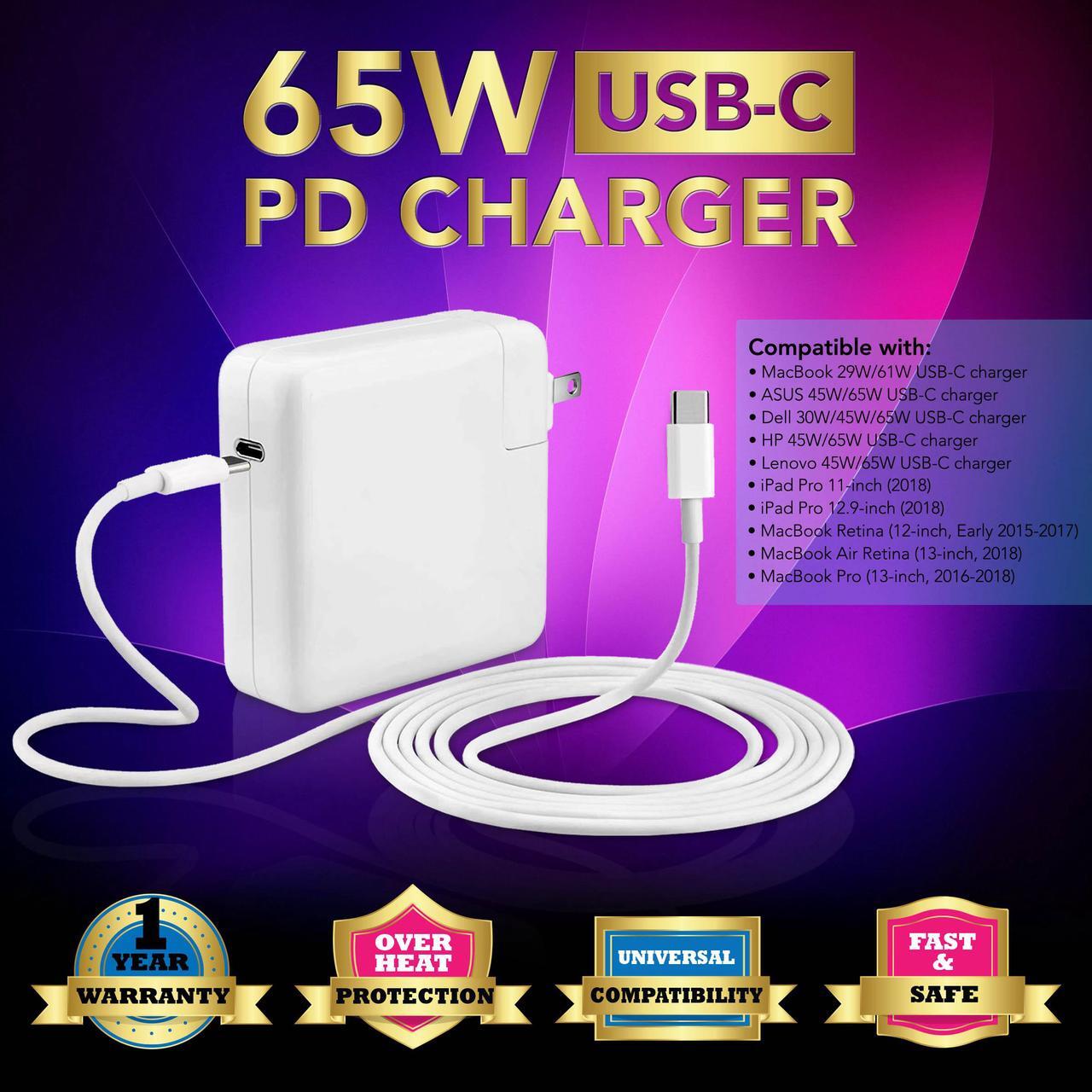 Main image of USB Type-C Power Adapter Charger For Apple iPad Pro 11'' 12.9" MacBook Air Retina 2018