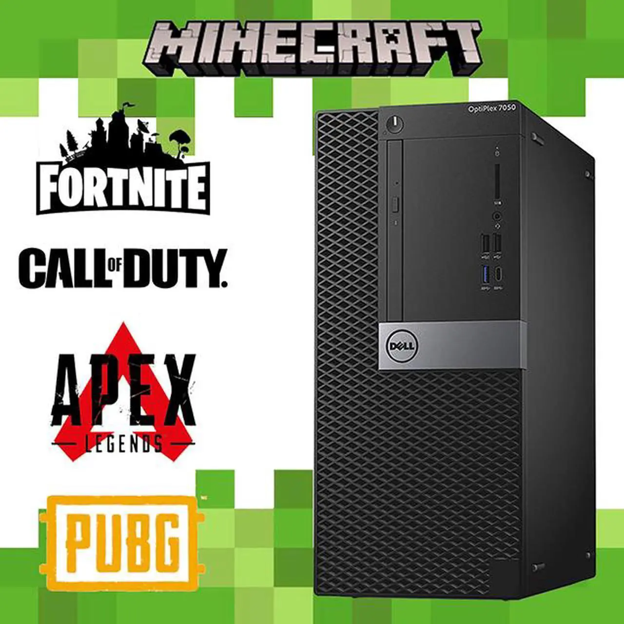 Main image of Pre-built Gaming PC Dell OptiPlex 7050 Tower Intel Core i5 7th Gen Processor Nvidia GeForce GT 1030 16GB RAM 512 GB SSD