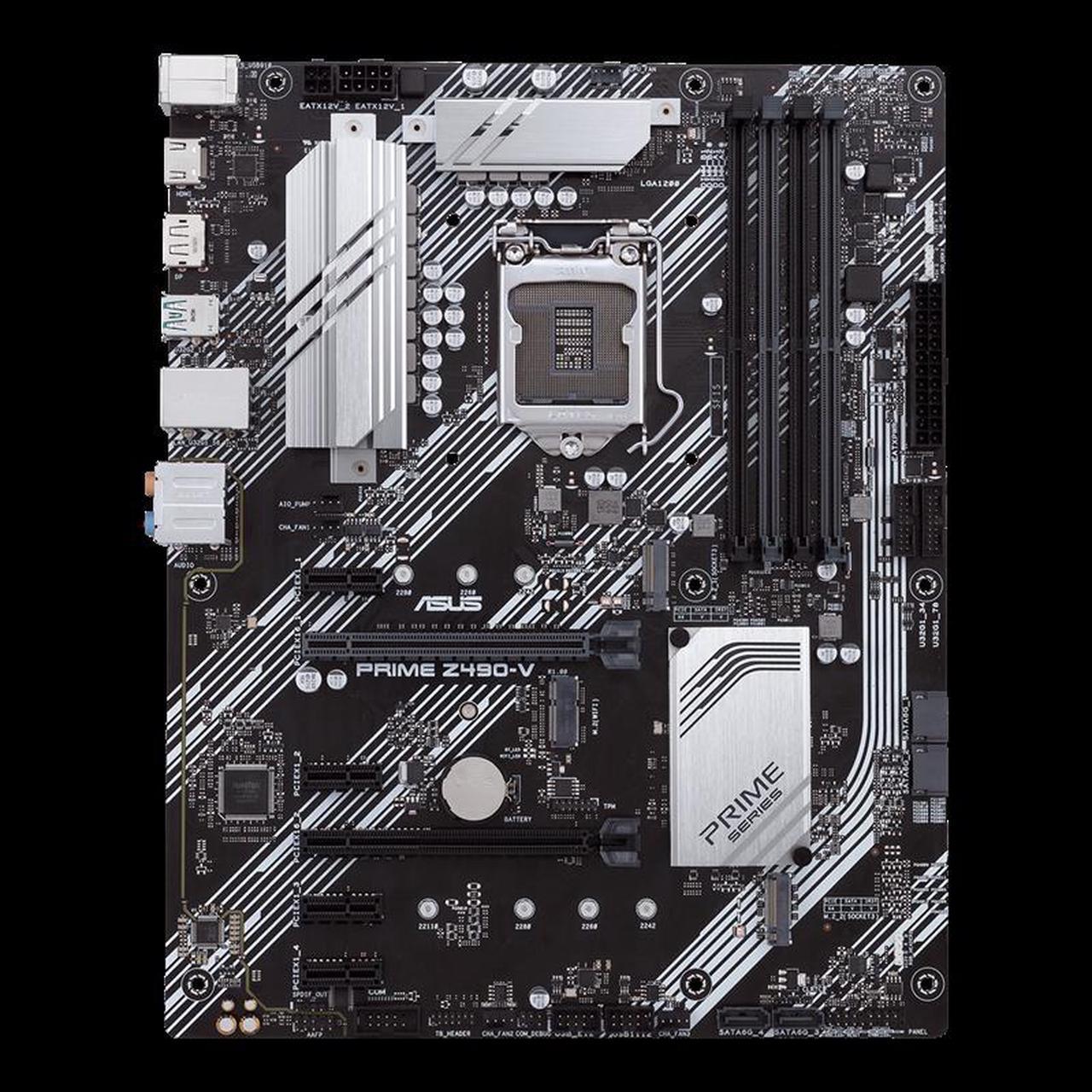 Main image of ASUS PRIME Z490-V Intel Z490 1200 LGA ATX M.2 Desktop Motherboard A