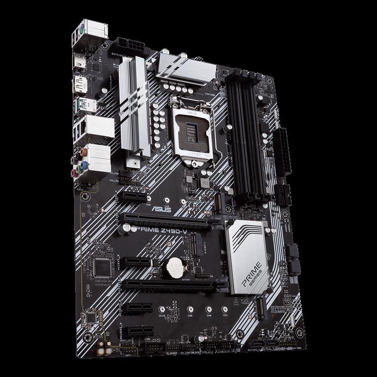 Alt view image 2 of 3 - ASUS PRIME Z490-V Intel Z490 1200 LGA ATX M.2 Desktop Motherboard A