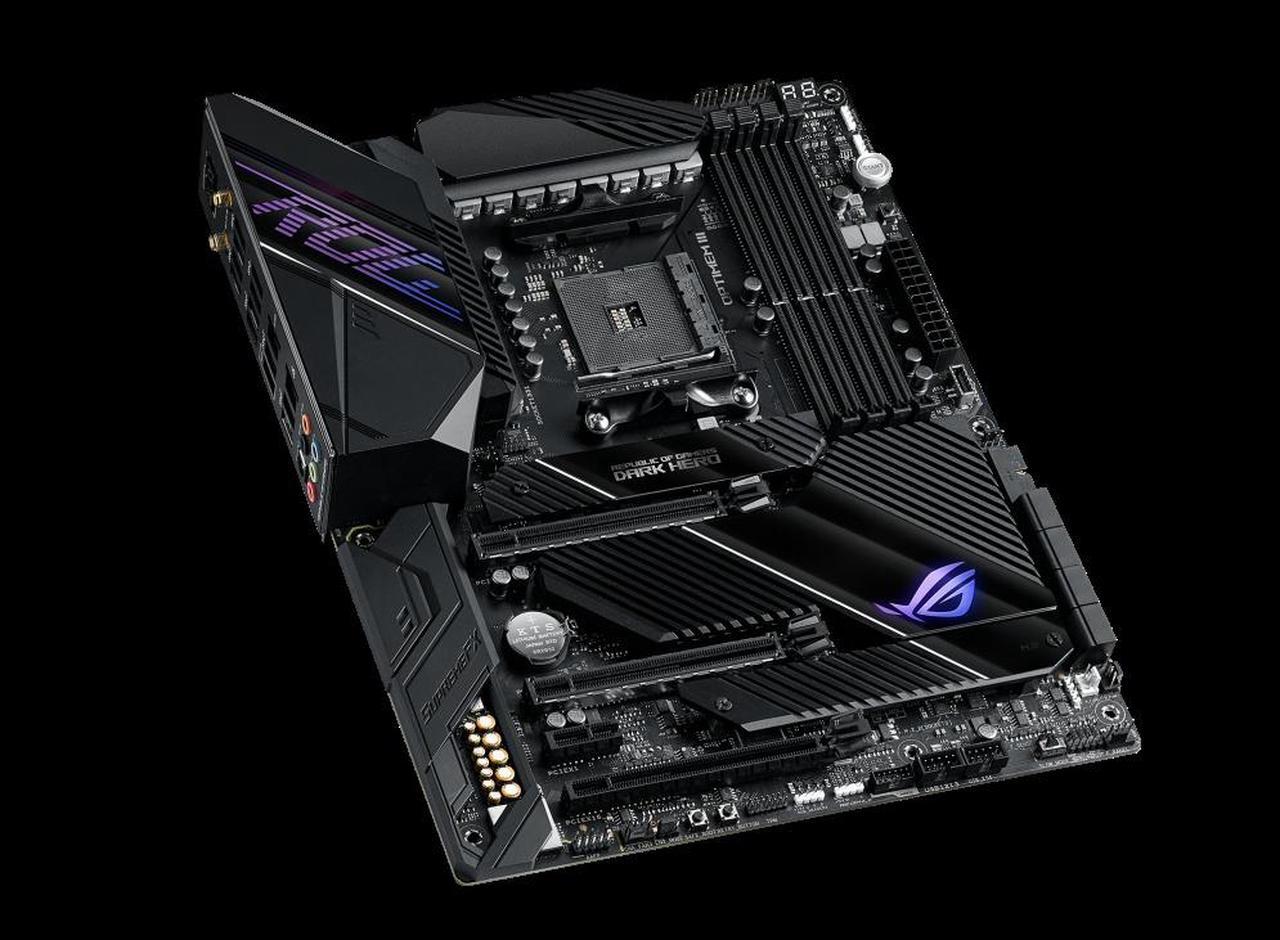 Alt view image 4 of 5 - ASUS ROG CROSSHAIR VIII DARK HERO AMD Socket X570 AM4 ATX Desktop Motherboard A