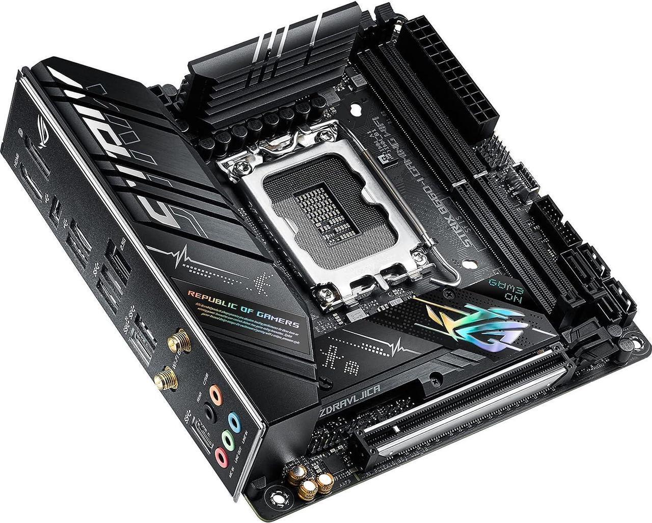 Main image of ASUS ROG STRIX B660-I GAMING WIFI Intel LGA 1700 B660 MicroATX Desktop Motherboard A
