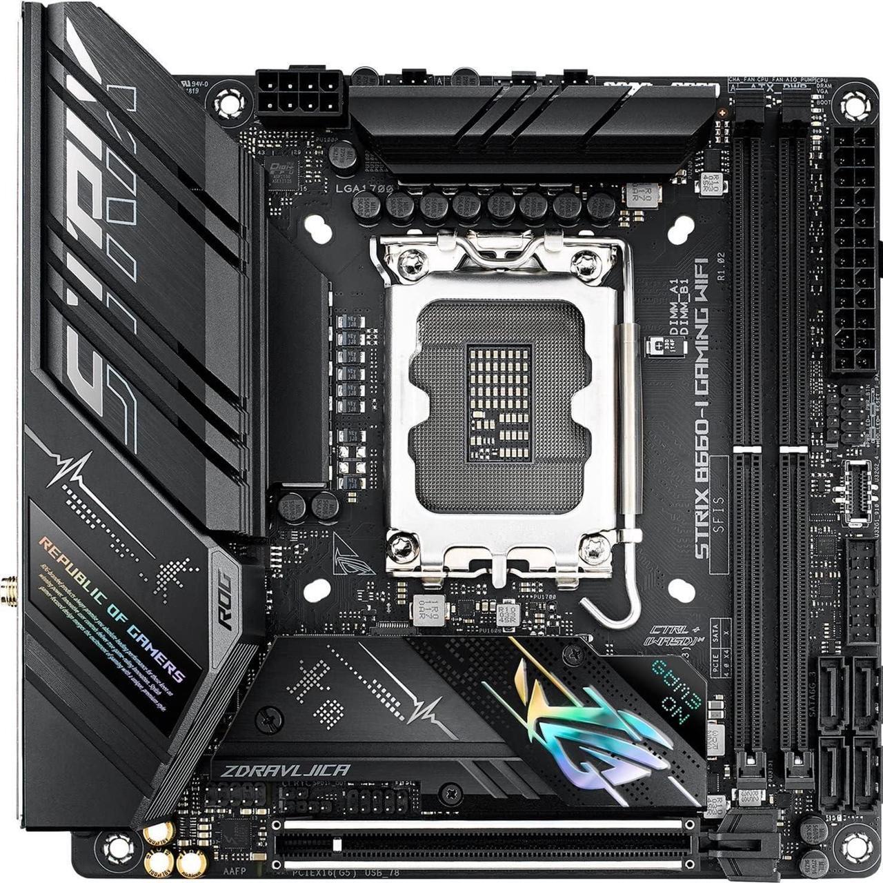 Alt view image 2 of 4 - ASUS ROG STRIX B660-I GAMING WIFI Intel LGA 1700 B660 MicroATX Desktop Motherboard A