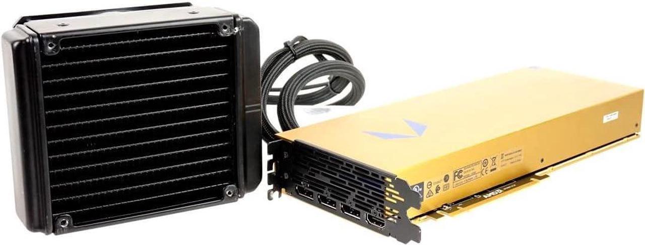 Alt view image 4 of 4 - AMD Radeon RX Vega 64 Frontier Edition Liquid Cooled 16GB HBM2 Radeon Vega Frontier Edition Video Graphic Card GPU