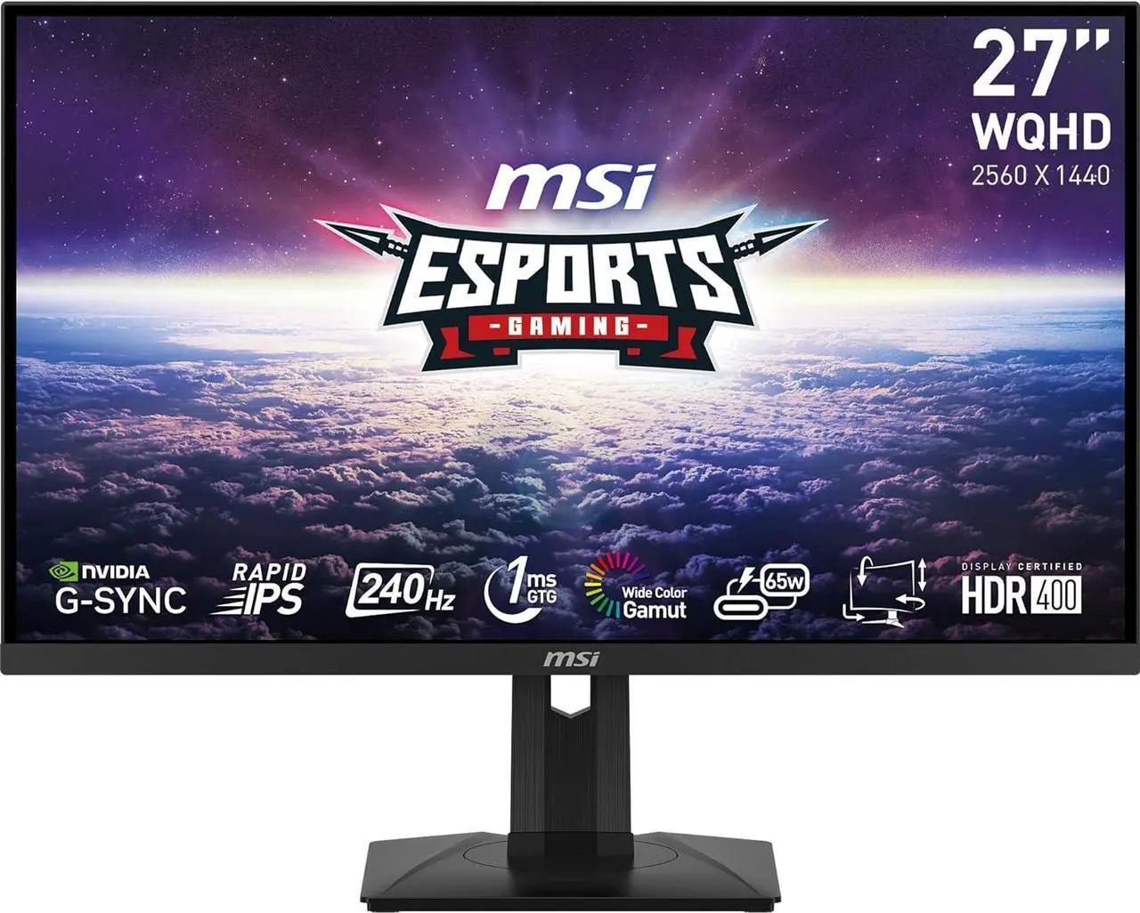 Main image of MSI Gaming 27" IPS LED WQHD 2560x1440 240hz 1ms G274QPX Gaming Monitor