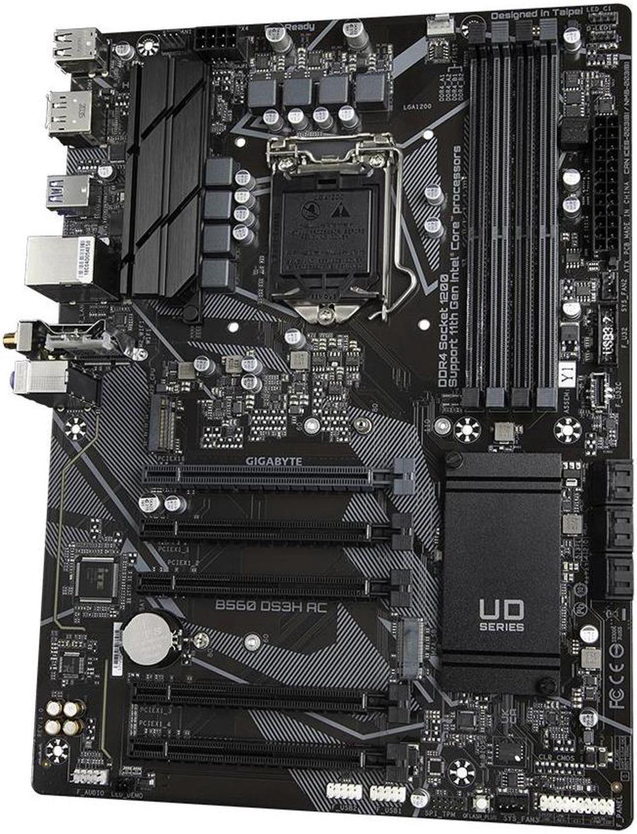 Alt view image 3 of 4 - Gigabyte B560 DS3H AC Intel B560 LGA 1200 ATX Desktop Motherboard A