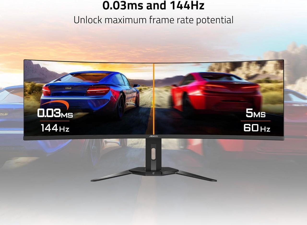 Alt view image 3 of 4 - Gigabyte AORUS CO49DQ QD-OLED 49" 144 Hz 5120 x 1440 Curved Gaming Monitor