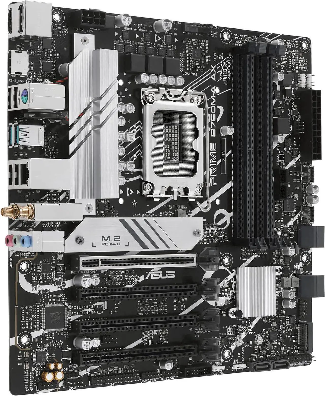 Alt view image 2 of 4 - ASUS PRIME B760M-A AX Intel B760 LGA 1700 MicroATX Desktop Motherboard